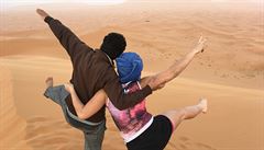Hostitel m zavedl na nejvyí písenou dunu, Maroko