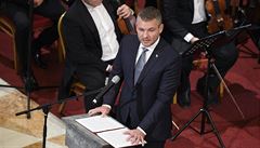 Slovenský premiér Peter Pellegrini vystoupil na slavnostním otevení historické...