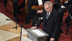 eský prezident Milo Zeman vystoupil na slavnostním otevení historické budovy...
