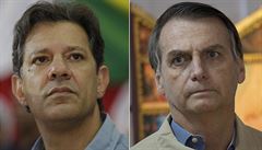 Brazilští prezidentští kandidáti Fernando Haddad a Jair Bolsonaro. | na serveru Lidovky.cz | aktuální zprávy