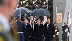 Prezident Milo Zeman (uprosted) na pietním aktu k 100. výroí vzniku...
