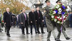 Prezidenti Zeman a Kiska si pipomnli 100 let republiky u pamtnku na Vtkov