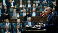 Turecký prezident v projevu hovo�il o vra�d� saúdského noviná�e Chá�ak�dího.