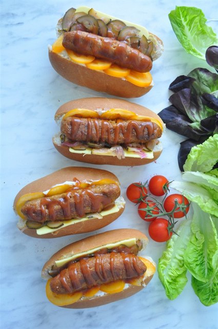 Veganský hot dog