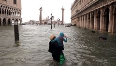 Benátky se potýkají s rekordním mnostvím vody.