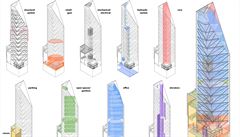 Návrh ocenného mrakodrapu.