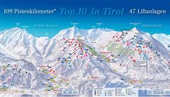 Mapa sjezdovek v oblasti Ski Juwel.