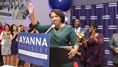 Ayanna Pressleyová bude první poslankyní dolní komory Kongresu, která zastupuje...
