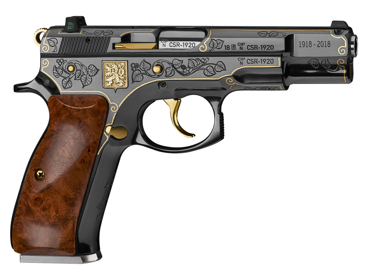 Limitovaná edice pistole CZ 75 Republika je vyrobena z uhlíkové a...