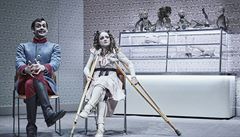 Radúz Mácha a Pavlína torková. Inscenace Netrplivost srdce (2018). Reie:...