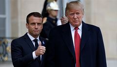 Francouzský prezident se svým americkým protjkem.