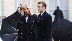 V Paíi u Vítzného oblouku za úasti francouzského prezidenta Emmanuela...