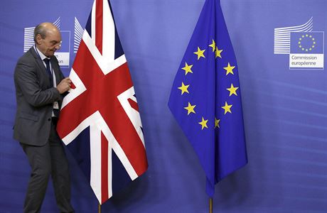 Vlajka Velké Británie a EU