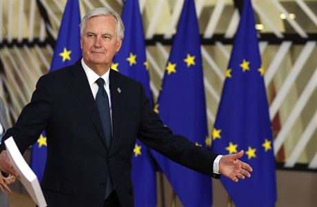 Michel Barnier na summitu Evropské unie.