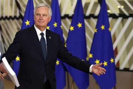 Michel Barnier na summitu Evropské unie.