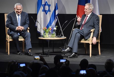 eský prezident Milo Zeman a izraelský premiér Benjamin Netanjahu.