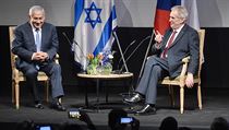 esk prezident Milo Zeman a izraelsk premir Benjamin Netanjahu.