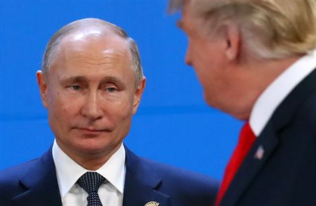 Vladimir Putin a Donald Trump na summtu ldr G20 v Buenos Aires.