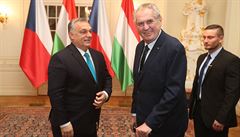Prezident Milo Zeman se setkal s maarským premiérem Viktorem Orbánem.