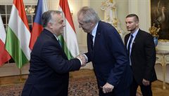 Prezident Miloš Zeman se setkal s maďarským premiérem Viktorem Orbánem.