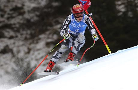 Ester Ledeck pi zvod Super-G v italsk Val Garden.