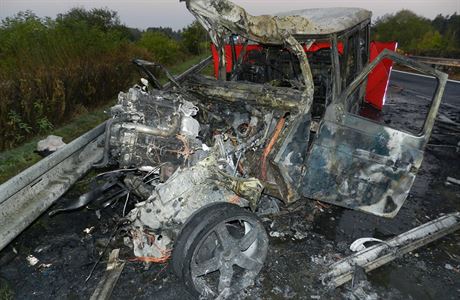 Mercedes G Jana Koky mladího po smrtelné nehod na D11.
