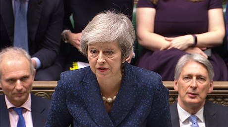 Theresa Mayová v britském parlamentu