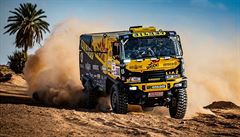 Kamion Franta a jeho posádka na Marocké Rallye.