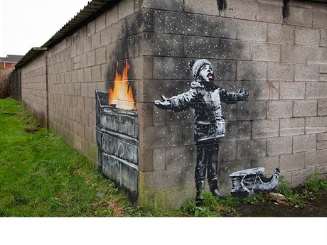 Banksy pedstavil novou malbu, upozoruje na zneitní ovzduí