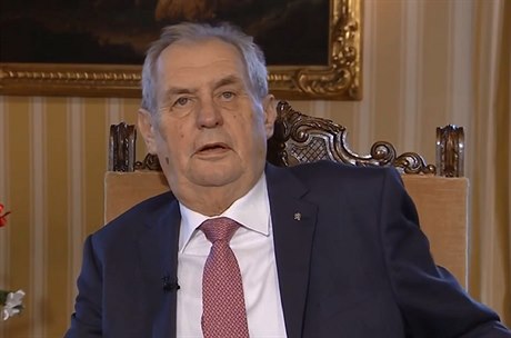 Prezident Milo Zeman bhem svého vánoního projevu.