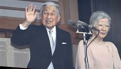 Japonský císa Akihito se svou enou.