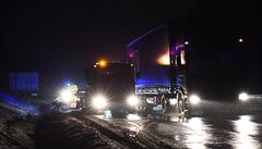 D1 je na 125. kilometru ve směru Brno po nehodě kamionu opět průjezdná