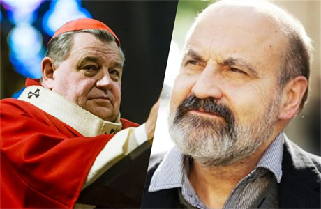 Kolá: Vlevo kardinál Dominik Duka, vpravo knz a vysokokolský pedagog Tomá...