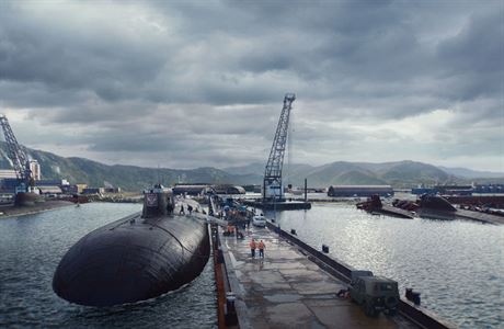 Nástup do ponorky. Snímek Kursk (2018). Reie: Thomas Virtenberg.