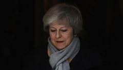 Premiérka Theresa Mayová ped úterním rozhodujícím hlasování o brexitu.