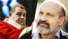 Kolá: Vlevo kardinál Dominik Duka, vpravo knz a vysokokolský pedagog Tomá...