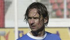 Bývalý eský fotbalista Jií Novotný v dresu Mostu.