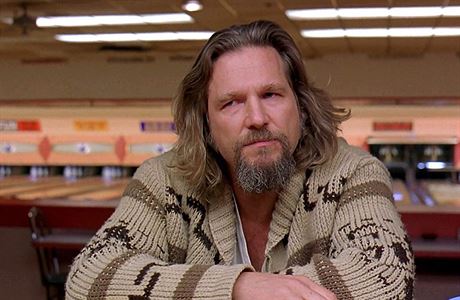 Jeffrey Dude Lebowski (Jeff Bridges). Snímek The Big Lebowski (1998). Reie:...