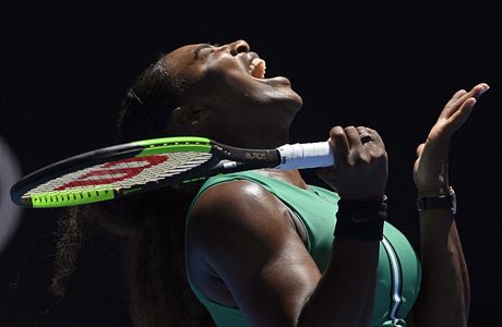 Serena Williamsová bhem loského Australian Open.