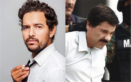 herec Alejandro Edda (vlevo) hraje v seriálu Narcos narkobosse Joaquína Guzmána...