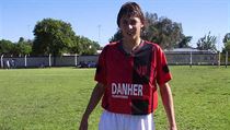 Čtrnáctiletý Emiliano Sala v argentinském Santa Fe coby hráč místního klubu.