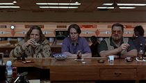 Jeff Bridges, Steve Buscemi a John Goodman. Snímek The Big Lebowski (1998)....