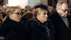 Magdalena Adamowiczová na pohbu svého manela, starosty Gdasku Pawla...