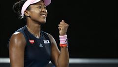 Naomi  Ósakaová se raduje z vítzství v Australian Open