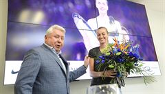 Tenistka Petra Kvitová vystoupila na tiskové konferenci po píletu z Australian...