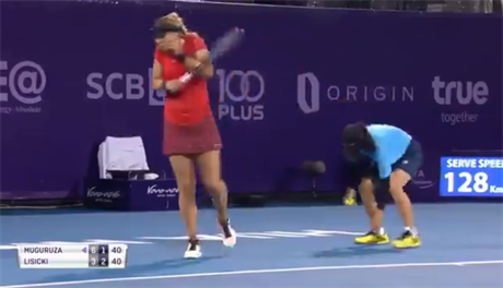 Nmecká tenistka Sabine Lisická byla pekvapená rozlápnutím brouka.