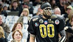 Fanouek New Orleans Saints pi letoním tvrtfinále NFL. I fotograf Kamil...