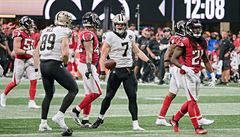 Radost druhého rozehrávae New Orleans Saints Taysoma Hilla. I on musel vzejít...