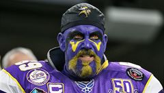 Velice pkn ustrojen byl tento píznivec Minnesoty Vikings. Poprvé jsem...