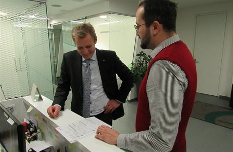 Klient Jakub s finannm poradcem Vladimrem Weissem z Partners.